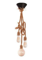 Knot Rope Chandelier (3-10 Arms), Custom Length (50-350cm), Rustic Farmhouse Multi Pendant Light for Cafe Bar
