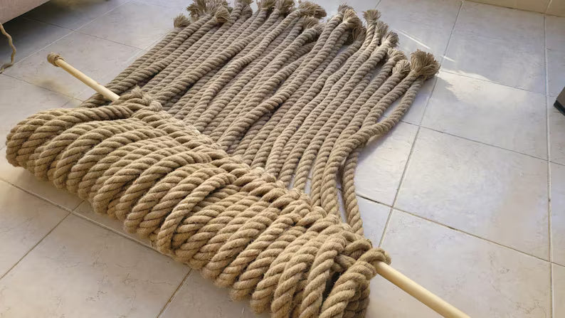 rope Curtain Rustic Room Divider Natural Jute Wall Hanging Homeartparis production