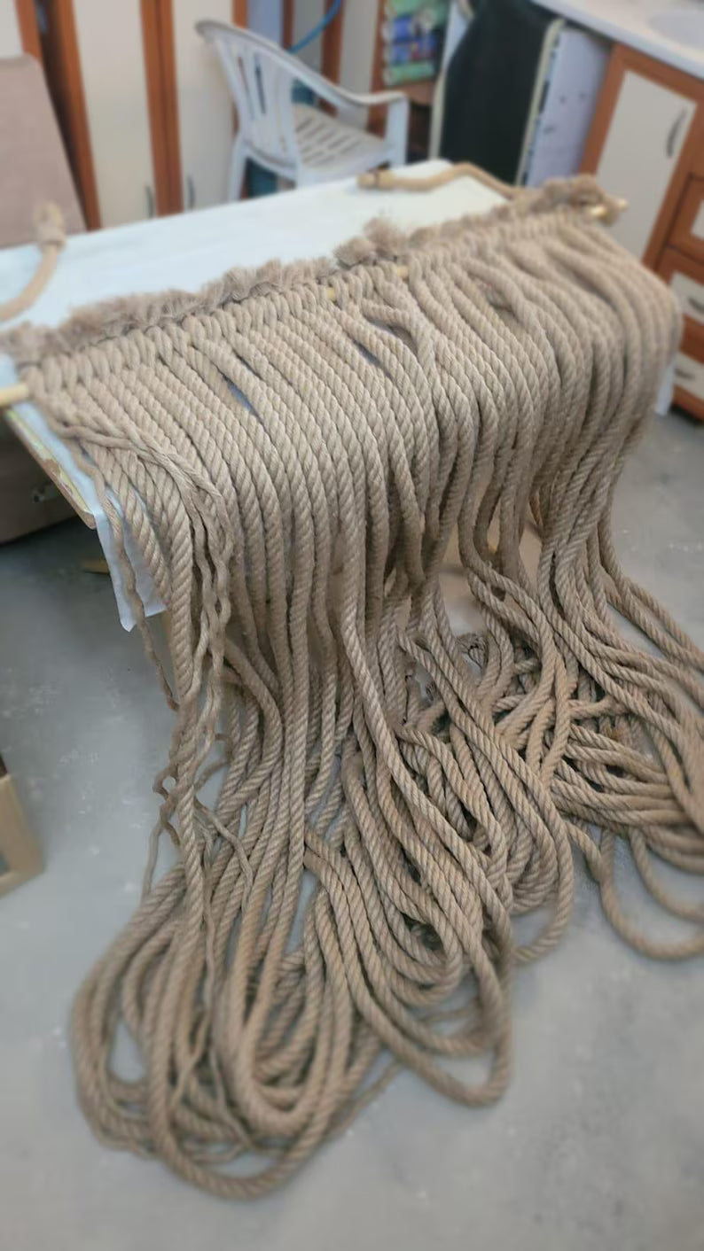 rope Curtain Rustic Room Divider Natural Jute Wall Hanging Homeartparis production