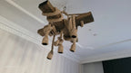 Chunky Rope Cross Beam Chandelier, Rustic Beam Light, Custom Farmhouse Lighting, 5-Light Dining Room Fixture
