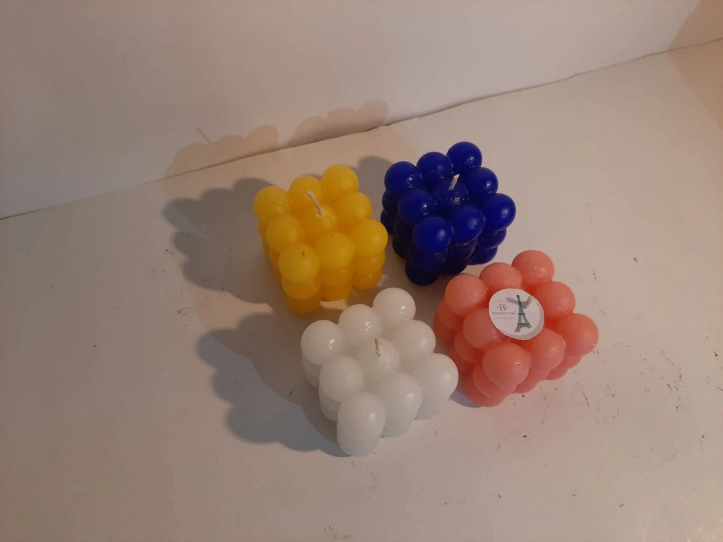 4 pcs set mix color  Bubble Candle,  Scented Cube Decorative Home Gift, Homeartparis production
