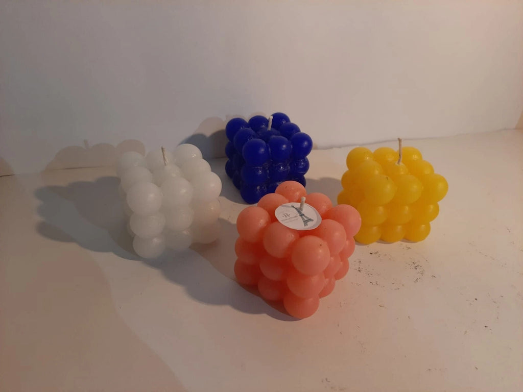 4 pcs set mix color  Bubble Candle,  Scented Cube Decorative Home Gift, Homeartparis production