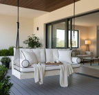 Home art paris desing Custom porch swing sofa, patio garden swing bed, Hanging Sofa Design Your Own Porch Swing Modern Patio Lounger Homeartparis production
