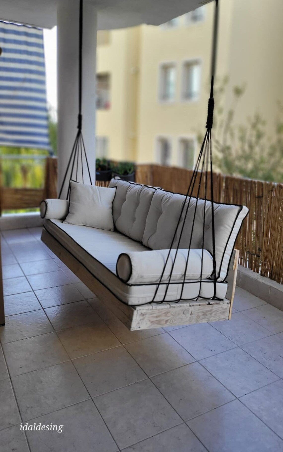 Home art paris desing Custom porch swing sofa, patio garden swing bed, Hanging Sofa Design Your Own Porch Swing Modern Patio Lounger Homeartparis production