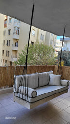 Home art paris desing Custom porch swing sofa, patio garden swing bed, Hanging Sofa Design Your Own Porch Swing Modern Patio Lounger Homeartparis production