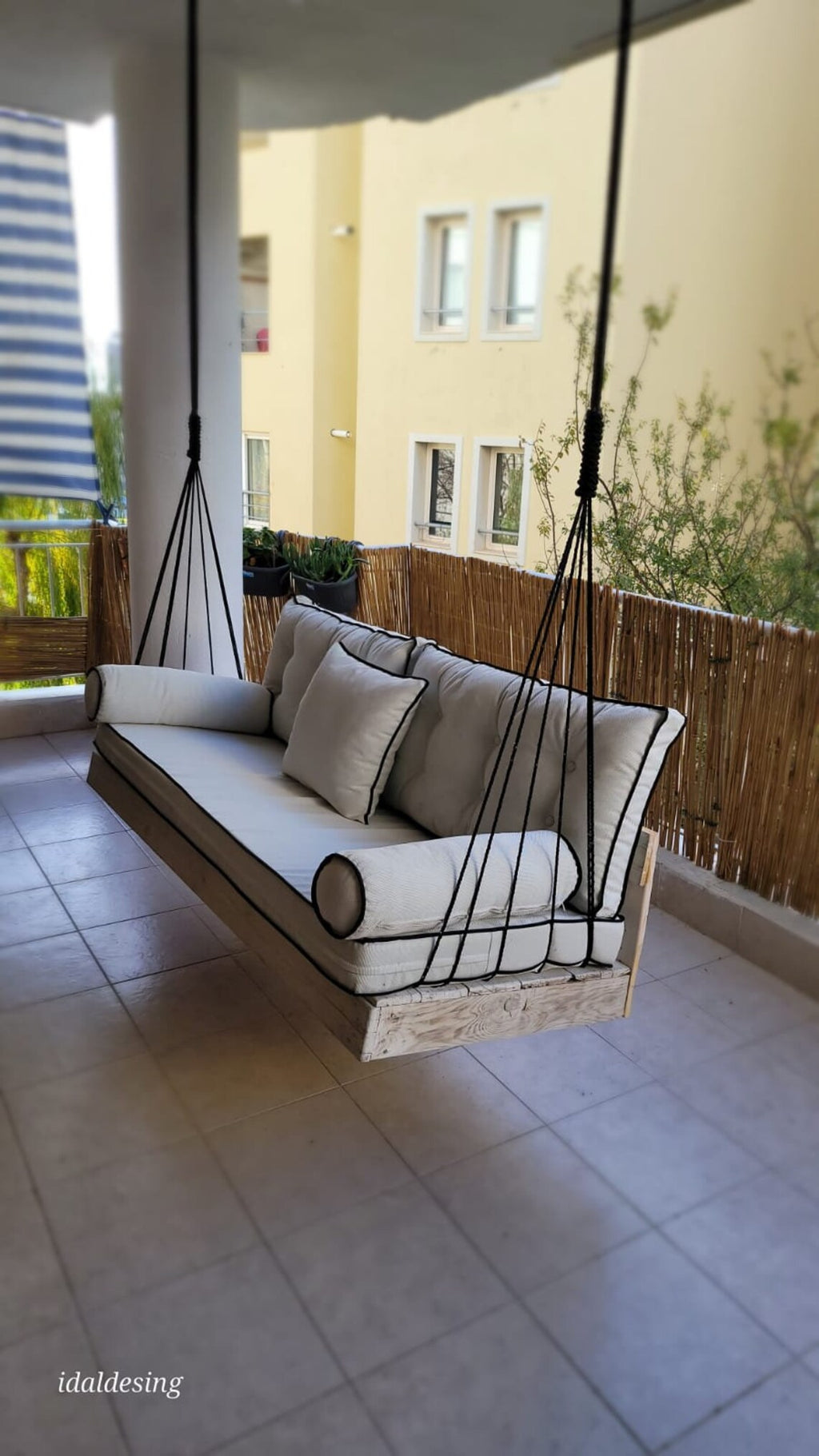 Home art paris desing Custom porch swing sofa, patio garden swing bed, Hanging Sofa Design Your Own Porch Swing Modern Patio Lounger Homeartparis production