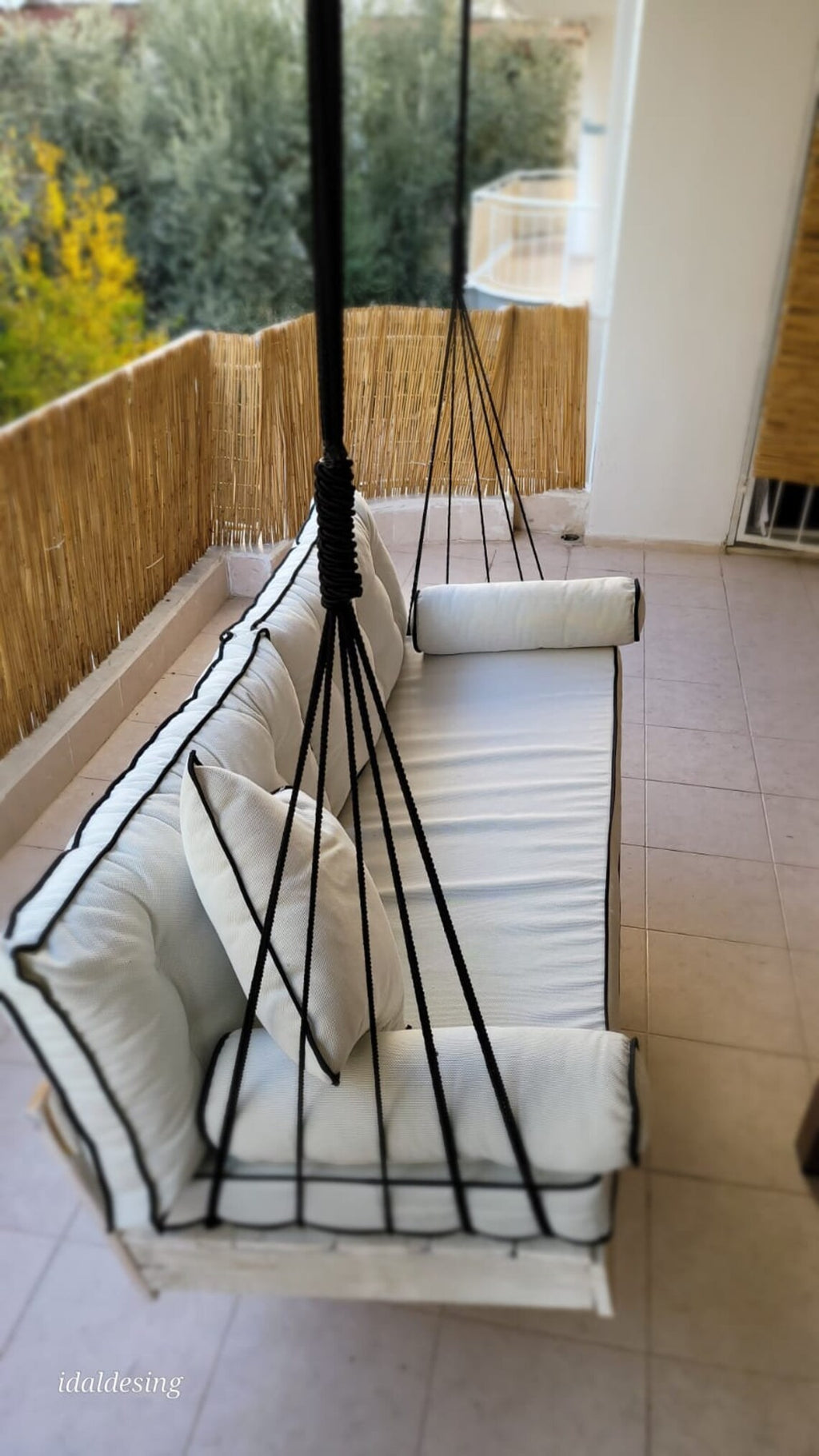 Home art paris desing Custom porch swing sofa, patio garden swing bed, Hanging Sofa Design Your Own Porch Swing Modern Patio Lounger Homeartparis production