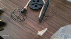 Home Art Paris - Industrial Cage Wall Sconce, Rustic Pulley Lamp, Wood & Rope Wall Light Fixture, Bar - Man Cave Decor