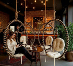 Homeartparis Industrial Hanging Chair Heavy Duty Metal Swing Cafe Bar Furniture Homeartparis production, bedroom decoration,  , Indoor Outdoor Swing