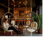 Homeartparis Industrial Hanging Chair Heavy Duty Metal Swing Cafe Bar Furniture Homeartparis production, bedroom decoration,  , Indoor Outdoor Swing