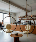 Homeartparis Industrial Hanging Chair Heavy Duty Metal Swing Cafe Bar Furniture Homeartparis production, bedroom decoration,  , Indoor Outdoor Swing