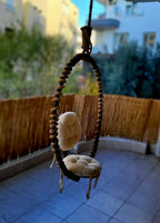 Homeartparis Industrial Hanging Chair Heavy Duty Metal Swing Cafe Bar Furniture Homeartparis production, bedroom decoration,  , Indoor Outdoor Swing