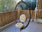 Homeartparis Industrial Hanging Chair Heavy Duty Metal Swing Cafe Bar Furniture Homeartparis production, bedroom decoration,  , Indoor Outdoor Swing
