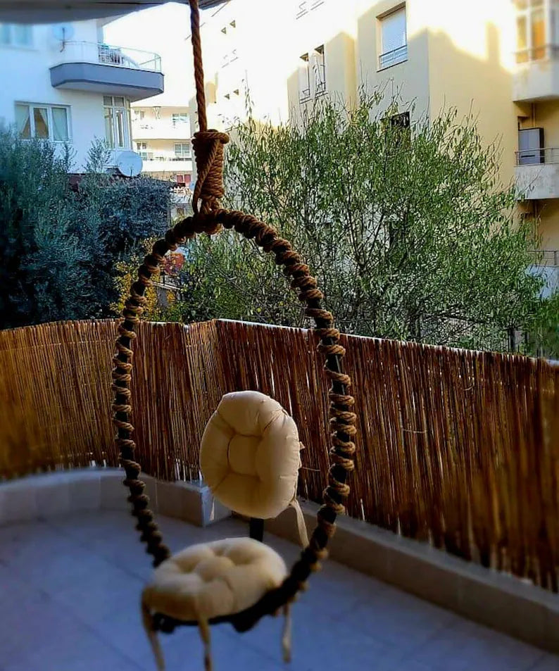 Homeartparis Industrial Hanging Chair Heavy Duty Metal Swing Cafe Bar Furniture Homeartparis production, bedroom decoration,  , Indoor Outdoor Swing