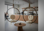 Homeartparis Industrial Hanging Chair Heavy Duty Metal Swing Cafe Bar Furniture Homeartparis production, bedroom decoration,  , Indoor Outdoor Swing
