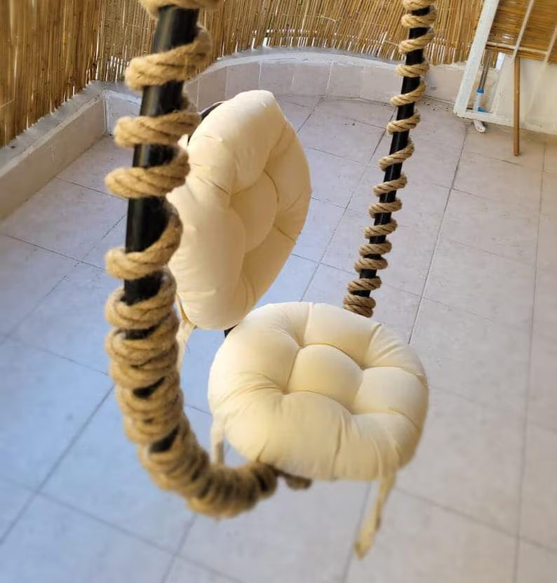 Homeartparis Industrial Hanging Chair Heavy Duty Metal Swing Cafe Bar Furniture Homeartparis production, bedroom decoration,  , Indoor Outdoor Swing