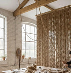Jute Rope Partition Wall Hanging Boho Macrame Room Divider Homeartparis production