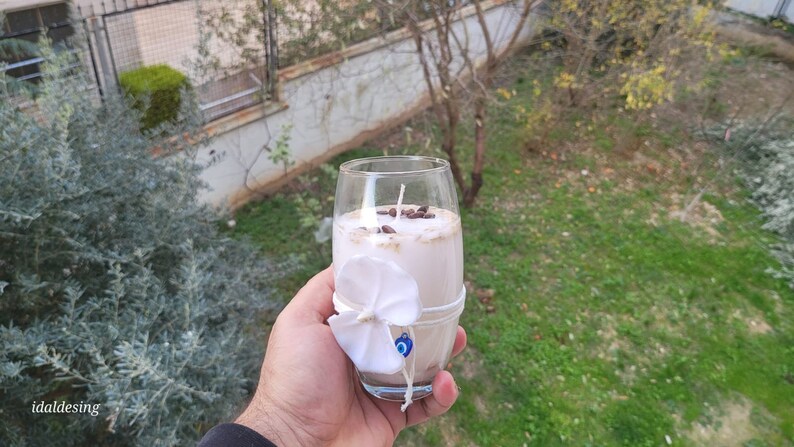 homeartparis Large Glass Jar Candle, Handmade Coffee & Lavender Scented, Housewarming Gift, Decorative candles