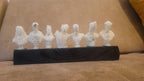 Mini Statue Candles Gilded Greek Bust Black Wood Base Homeartparis production Set of 7
