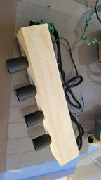 Minimalist Wood Beam Chandelier, Scandinavian Style Pendant, Modern Farmhouse Kitchen Island Lighting