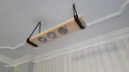 Wood LED Chandelier, Linear Light for Kitchen Island, 3-Spotlight Fixture, Minimalist Office Ceiling Lamp