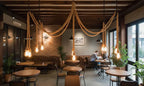 homeartparis - Multi-Pendant Rope Chandelier, 4-6-8-10 in 1 rope Light Options, Restaurant & Cafe Lighting, Industrial Pendant Cluster