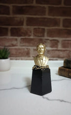 Mustafa Kemal Atatürk Bust Sculpture, 15cm Desk Decor, Founder of the Republic of Turkey, Signed Figurine Statue