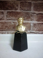 Mustafa Kemal Atatürk Bust Sculpture, 15cm Desk Decor, Founder of the Republic of Turkey, Signed Figurine Statue