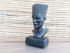 Silver Edition Mustafa Kemal Ataturk Bust Historical War Statue Homeartparis production
