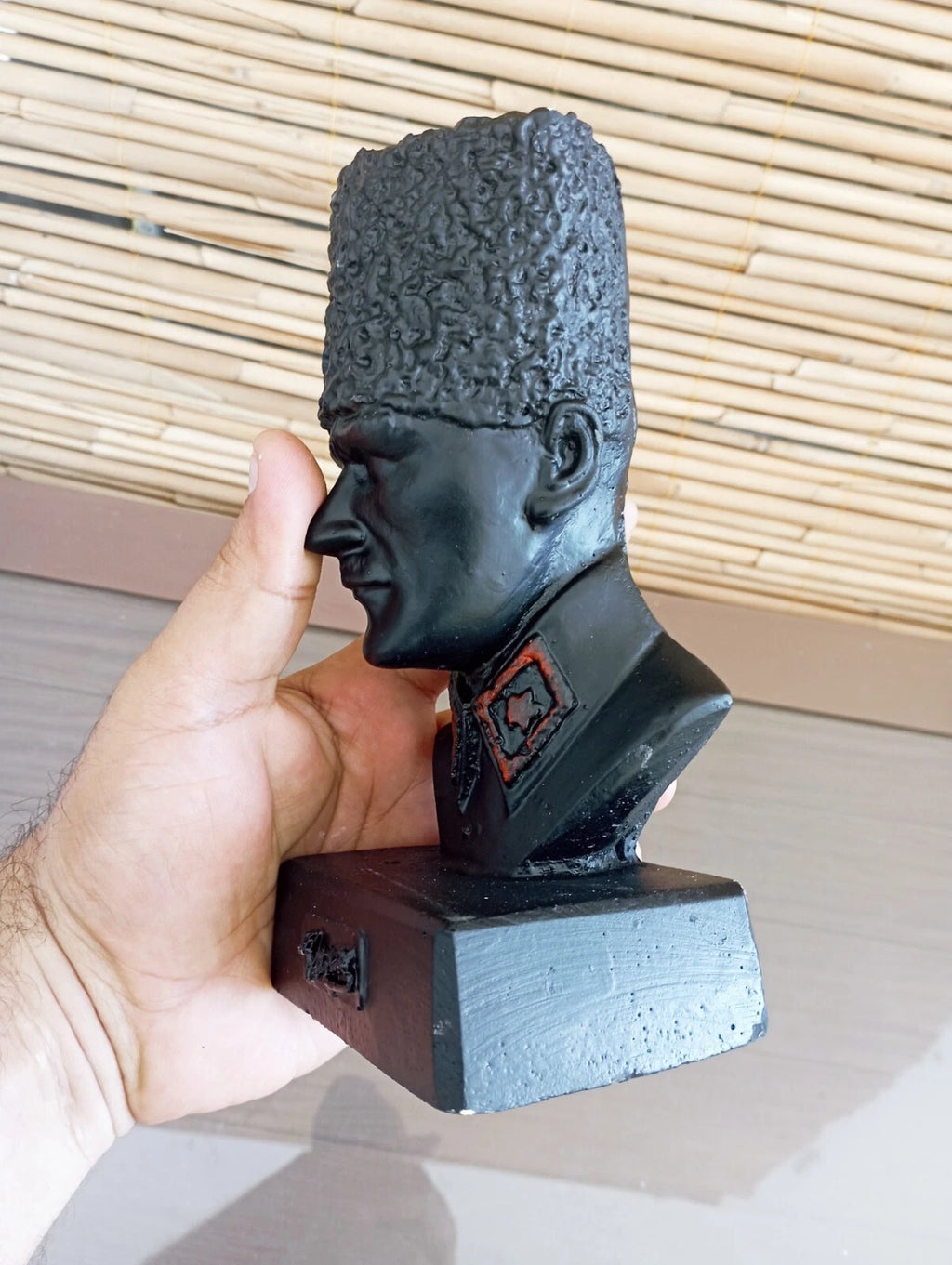 Black Mustafa Kemal Ataturk Bust Historical War Statue Memorial Homeartparis production