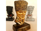 Silver Edition Mustafa Kemal Ataturk Bust Historical War Statue Homeartparis production