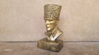 Silver Edition Mustafa Kemal Ataturk Bust Historical War Statue Homeartparis production