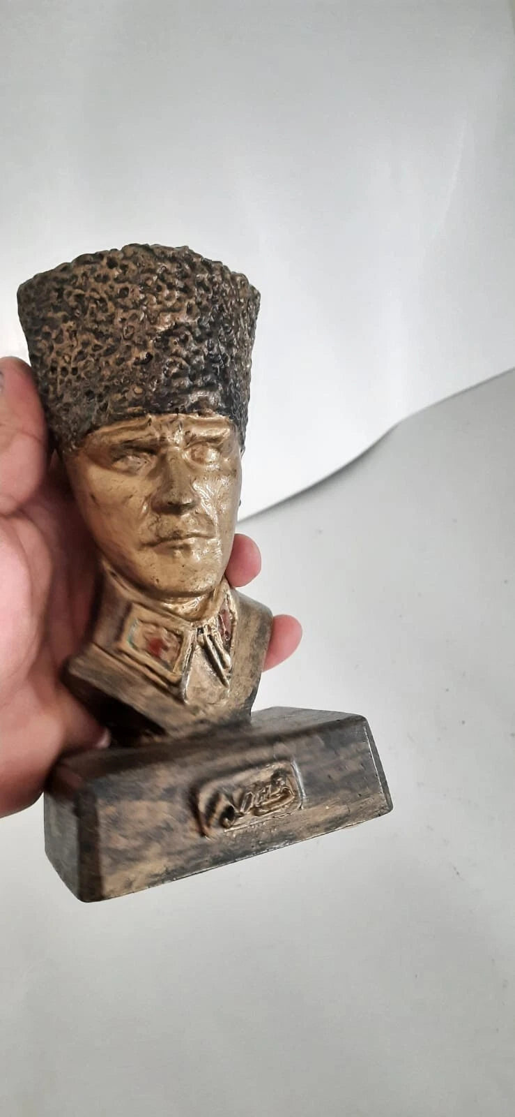 Black Mustafa Kemal Ataturk Bust Historical War Statue Memorial Homeartparis production