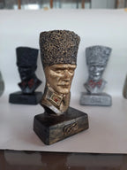 Silver Edition Mustafa Kemal Ataturk Bust Historical War Statue Homeartparis production
