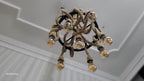 Nautical Rope Chandelier, Knotted Rustic Lamp, Coastal Lighting Fixture, Kitchen Island & Bar Light, 8-Arm Pendant Chandelier