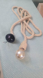 3 in 1 Rope Light, ROPE Pendant,  Rustic Jute Lamp, Beach House Decoration