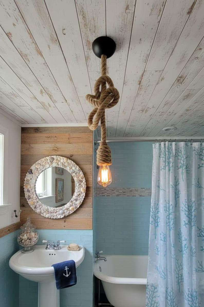 Jute rope lighting, rustic rope lighting