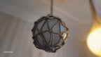 Nautical Rope Pendant Light, Glass Globe Fixture, Coastal -  Beach House Decor, Woven Boho Bar & Kitchen Light