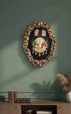 Homeartparis Ottoman Empire Emblem, Historical Turkish Decor Sculpture, Ottoman Coat of Arms Deep Relief Wall Decor, Framed Plaque, Allah Muhammad CC