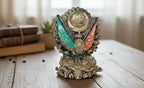 The Ottoman Empire Coat of Arms Marble Statue,  historical collectible gifts, black