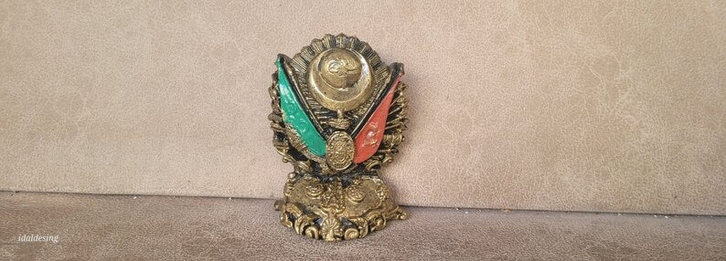 The Ottoman Empire Coat of Arms Marble Statue,  historical collectible gifts, black