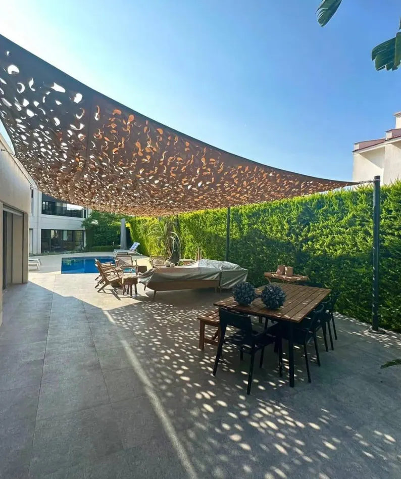 3x5 Meter Patio Sun Shade Sail Custom Canopy Awning Perforated Fabric Homeartparis production