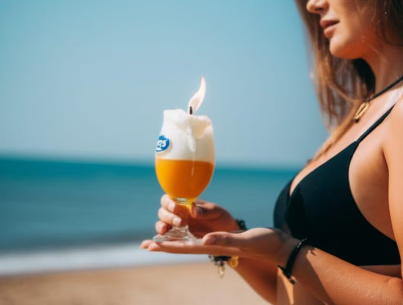 homeartparis Real Glass Beer Mug Candle | Foamy Scented Beer Candle | Unique Handmade Home Decor
