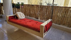 Reversible Hanging Sofa Modern Pine Wood Swing Couch Indoor Outdoor Lounger Home art paris production