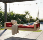 Reversible Hanging Sofa Modern Pine Wood Swing Couch Indoor Outdoor Lounger Home art paris production
