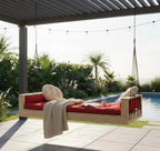 Reversible Hanging Sofa Modern Pine Wood Swing Couch Indoor Outdoor Lounger Home art paris production