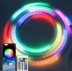 Rgb Led Rope Light Strip (5 Meter), Flexible USB LED Tape with Fabric Braid, App & Remote Controlled Colorful Lighting, DIY Craft Supply