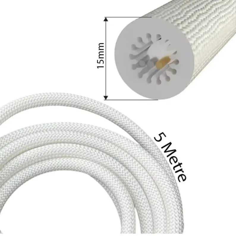 Rgb Led Rope Light Strip (5 Meter), Flexible USB LED Tape with Fabric Braid, App & Remote Controlled Colorful Lighting, DIY Craft Supply