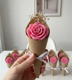 3 pcs Rose Flower Candle in Cone Scented Decorative Candle Homeartparis production