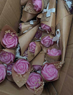 3 pcs Rose Flower Candle in Cone Scented Decorative Candle Homeartparis production